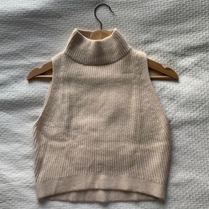 Cropped Zara Knit Turtleneck Tank